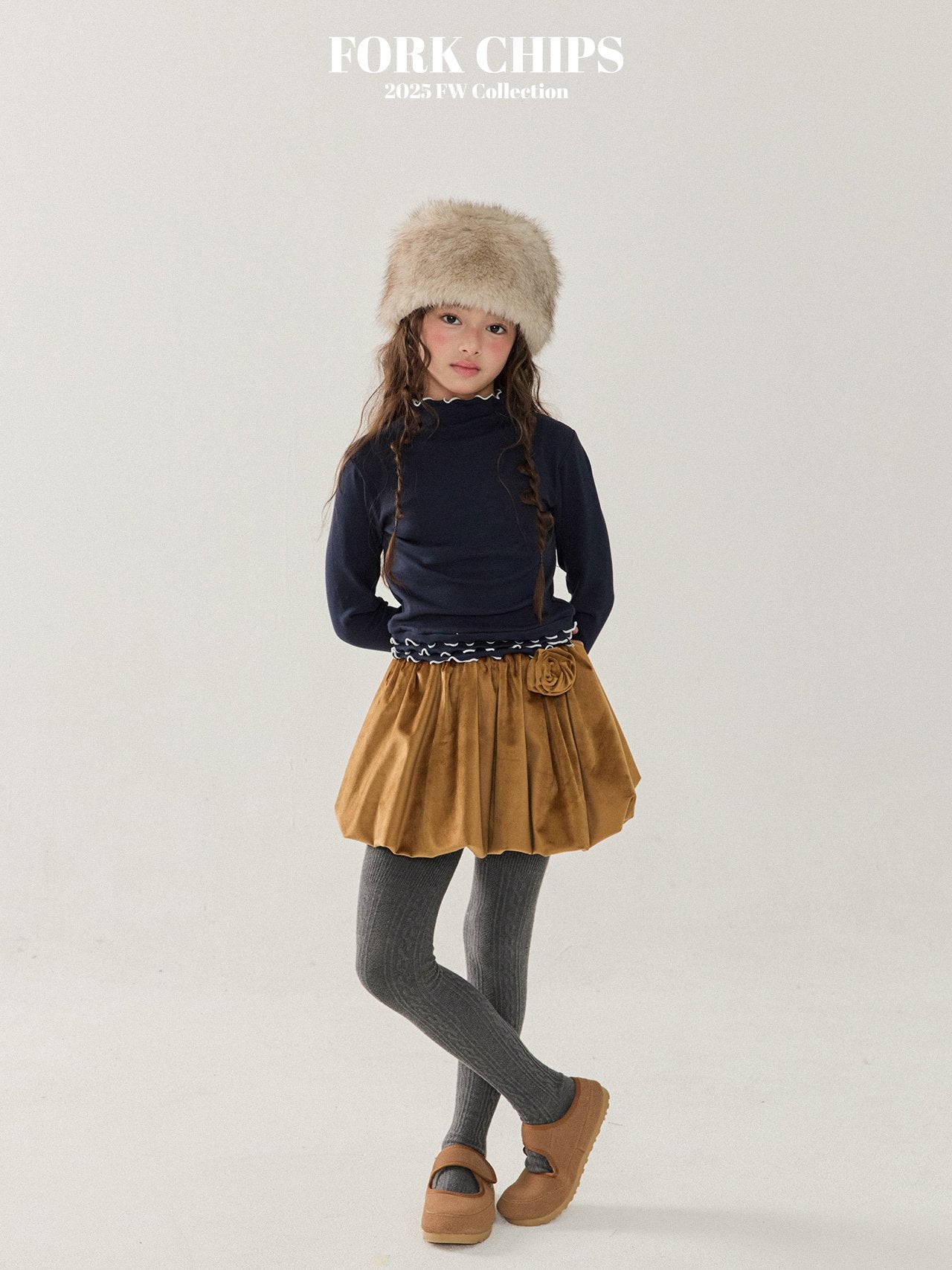 FORK CHIPS Rosy balloon skirt