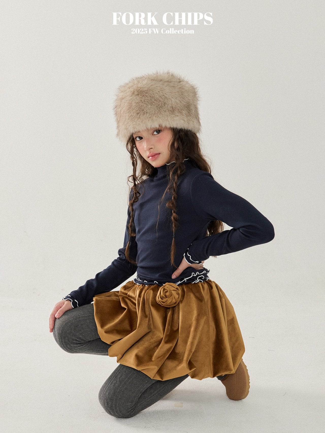 FORK CHIPS Rosy balloon skirt