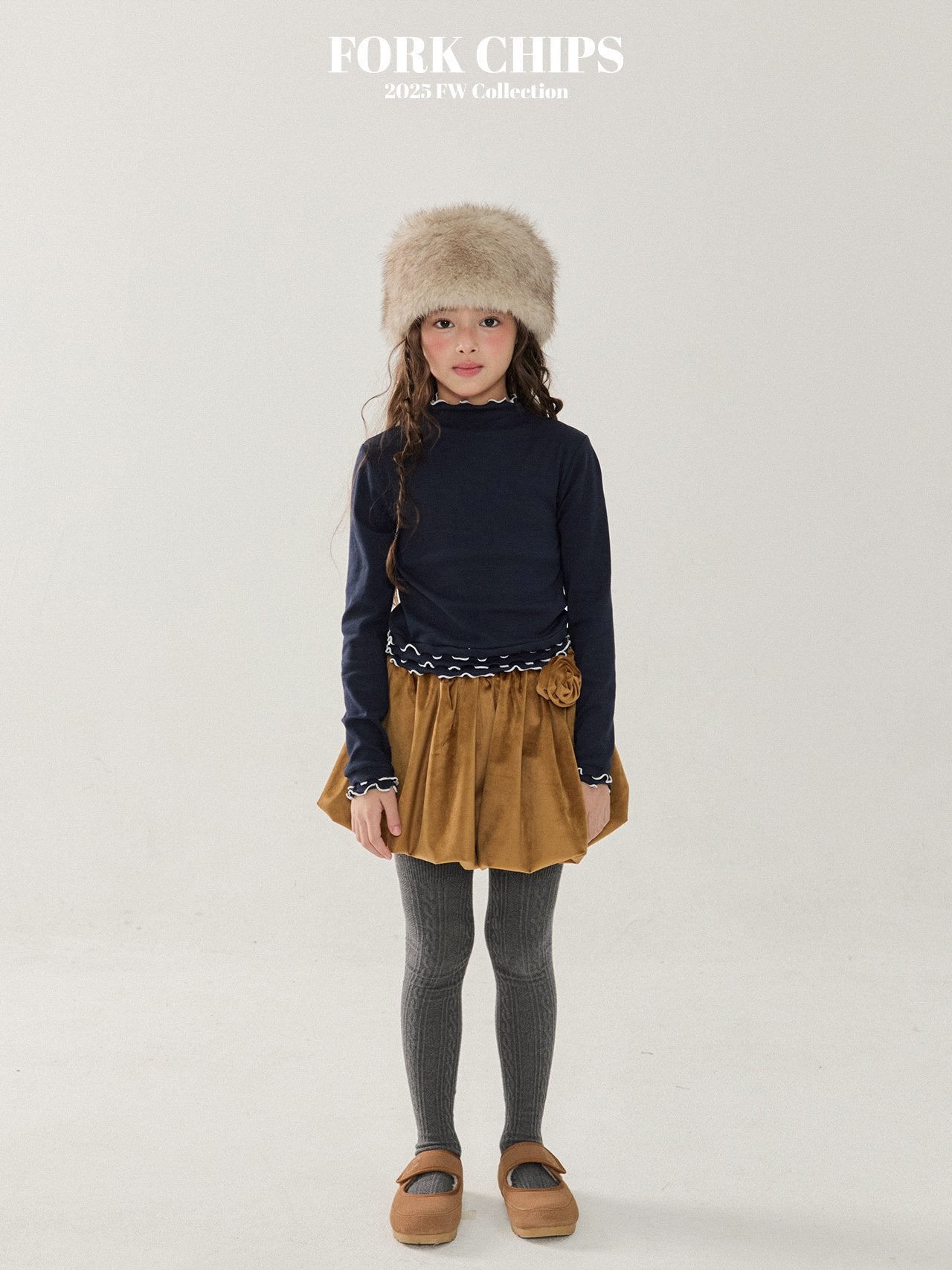 FORK CHIPS Rosy balloon skirt