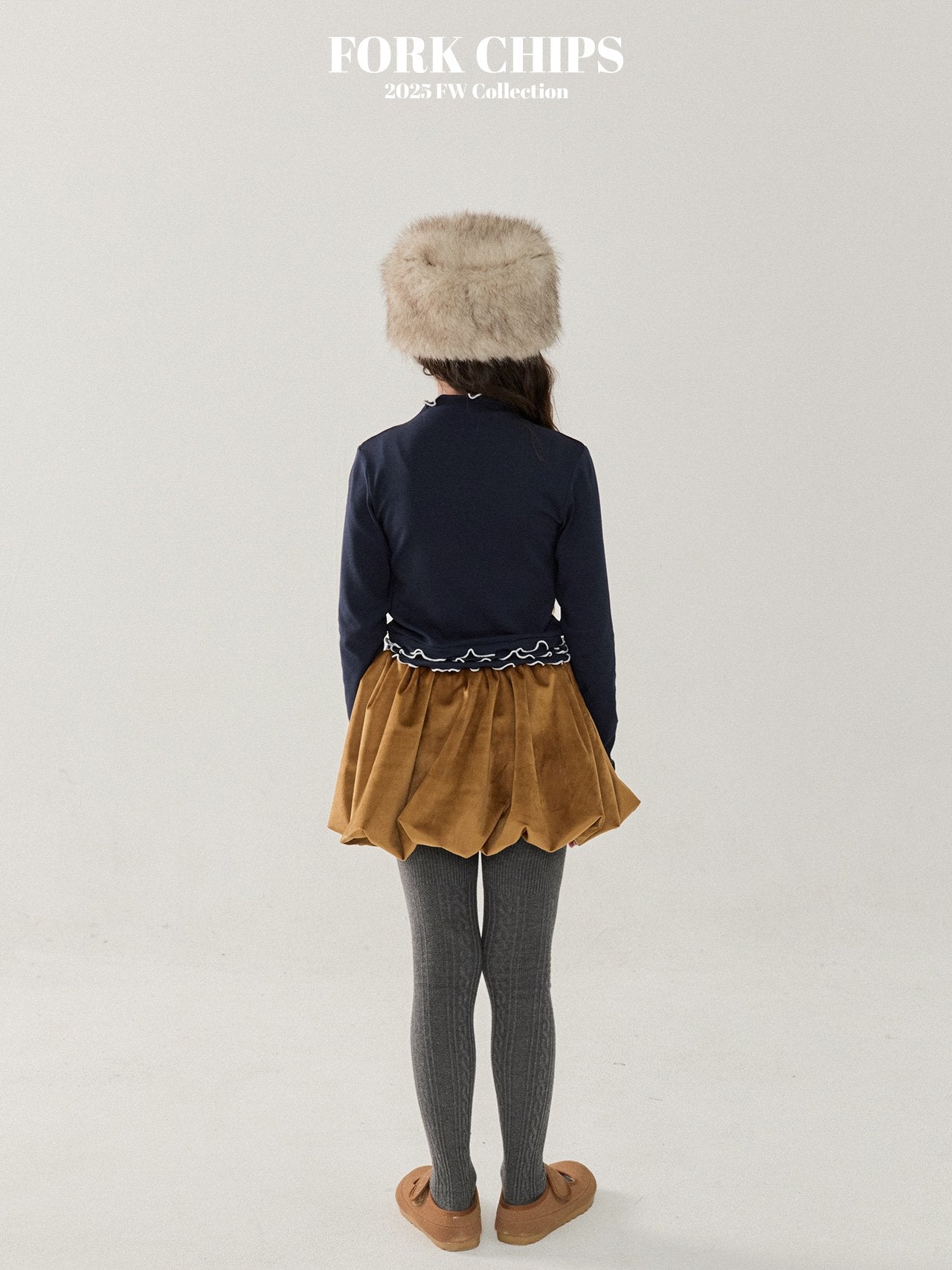 FORK CHIPS Rosy balloon skirt