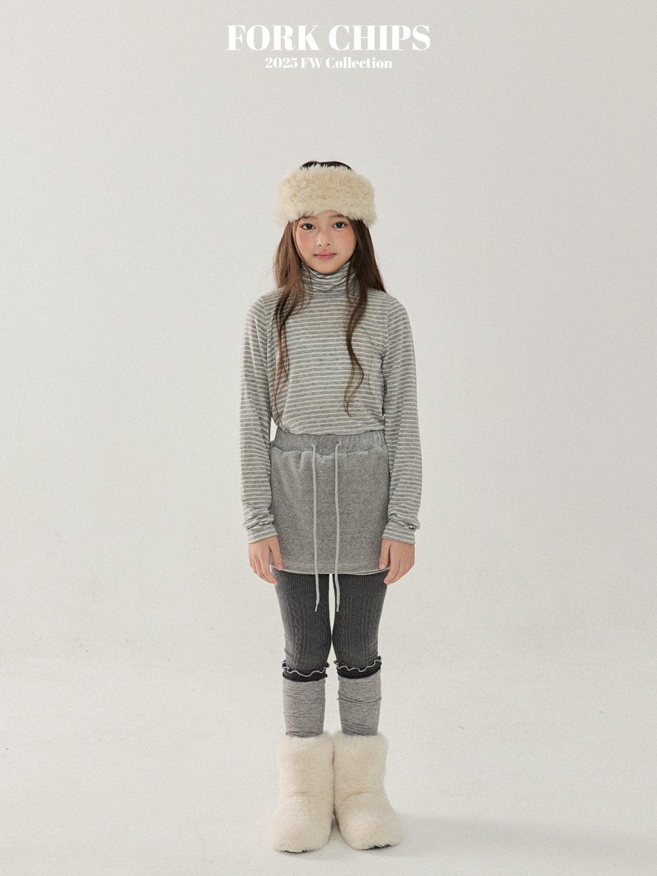 FORK CHIPS Friends velour skort