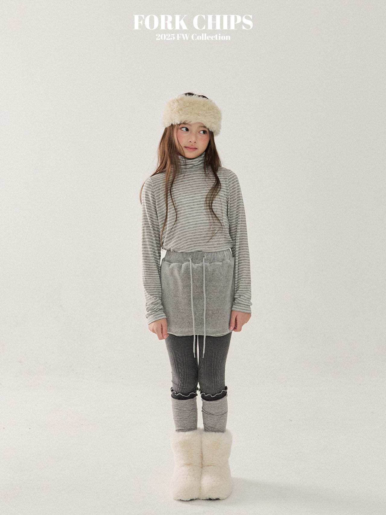 FORK CHIPS Friends velour skort