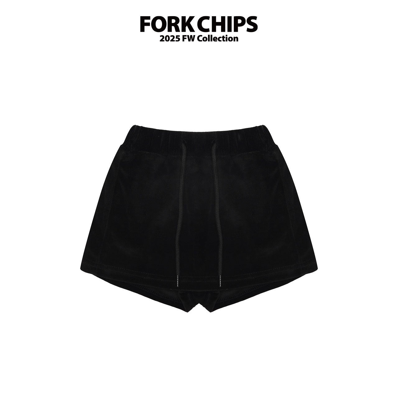 FORK CHIPS Friends velour skort