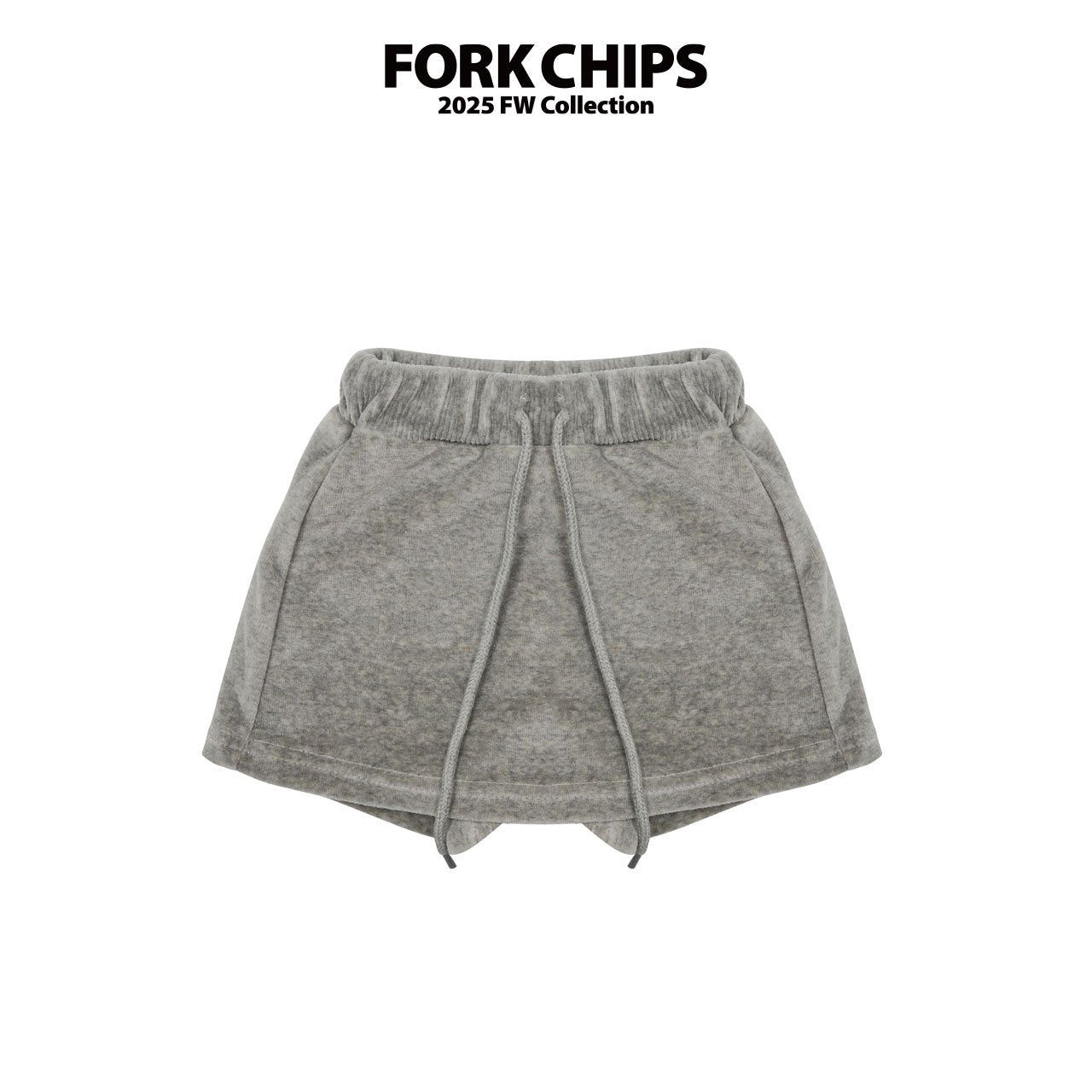 FORK CHIPS Friends velour skort