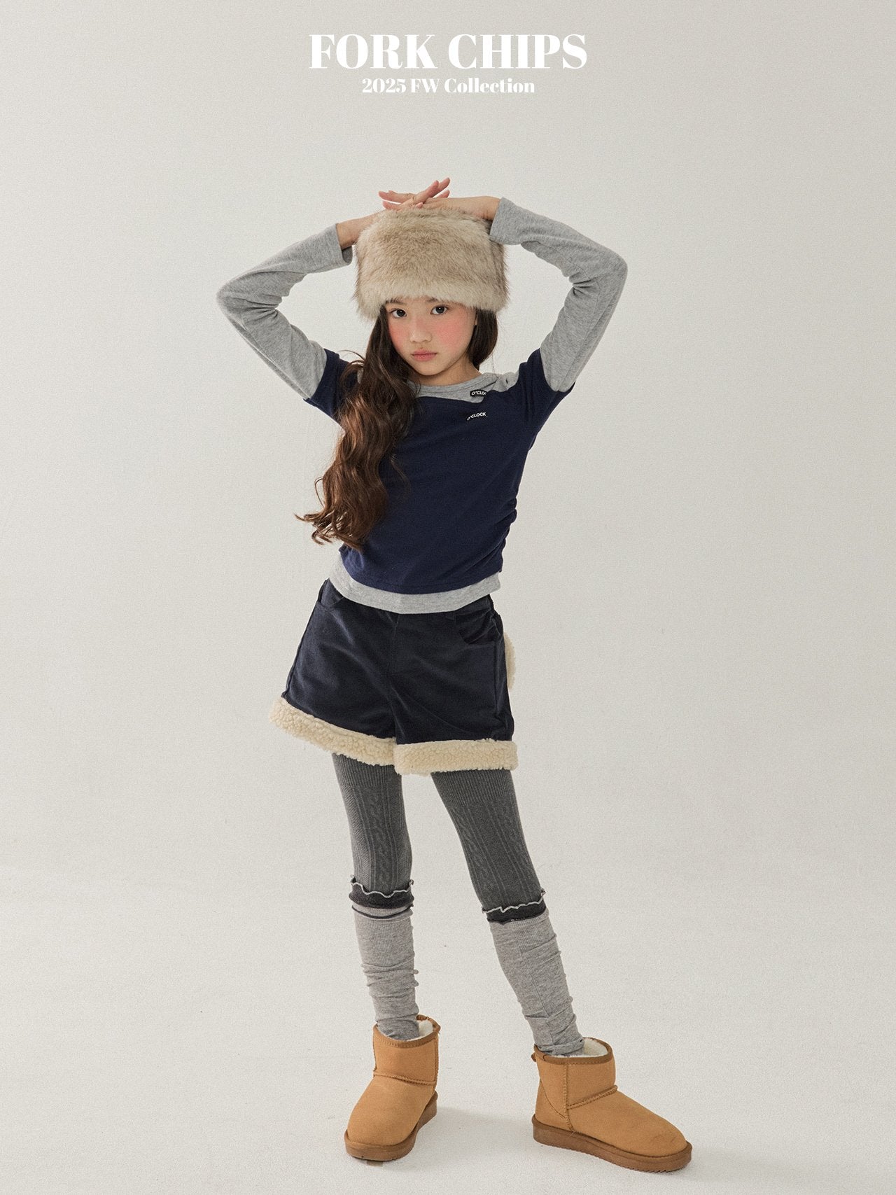 FORK CHIPS Fussy heart short pants