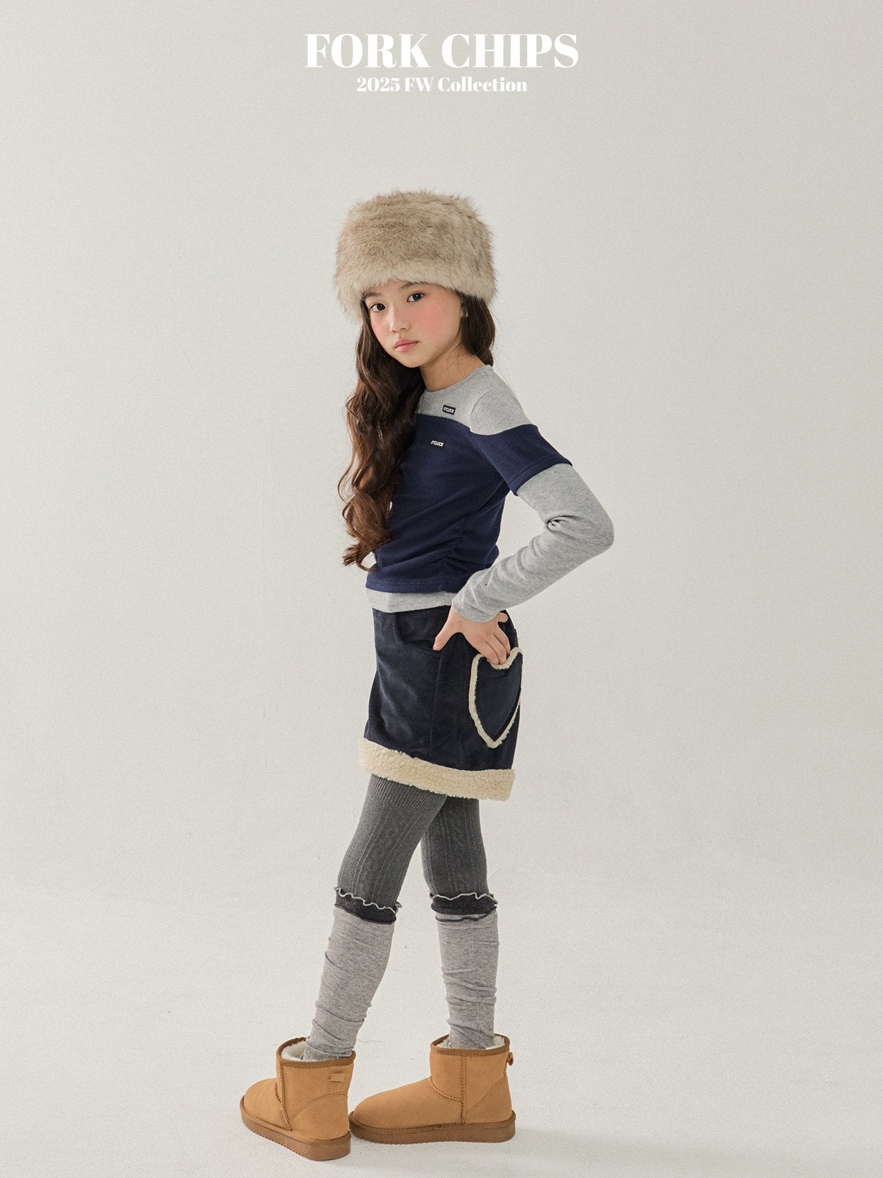 FORK CHIPS Fussy heart short pants