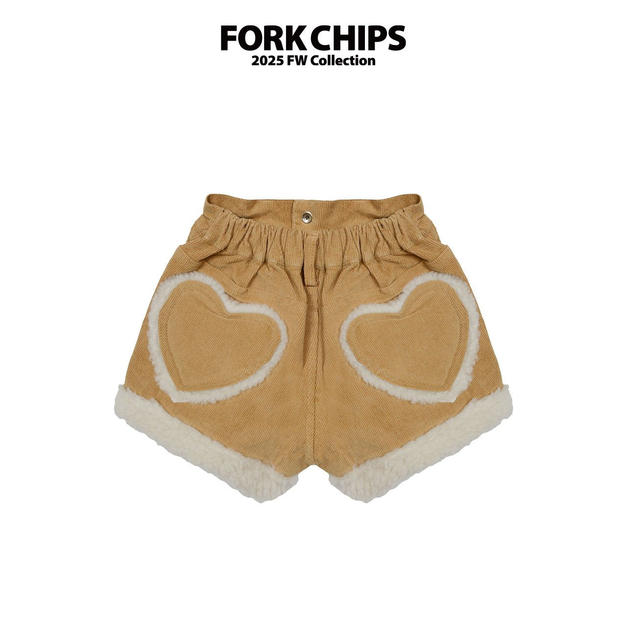 FORK CHIPS Fussy heart short pants
