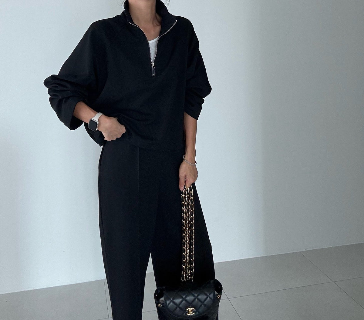 MOMS WEAR Yureca Set Half-zip Training Wide Loose fit