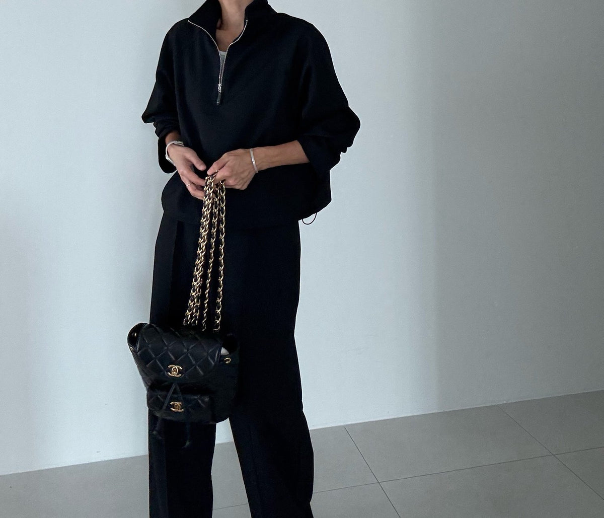 MOMS WEAR Yureca Set Half-zip Training Wide Loose fit