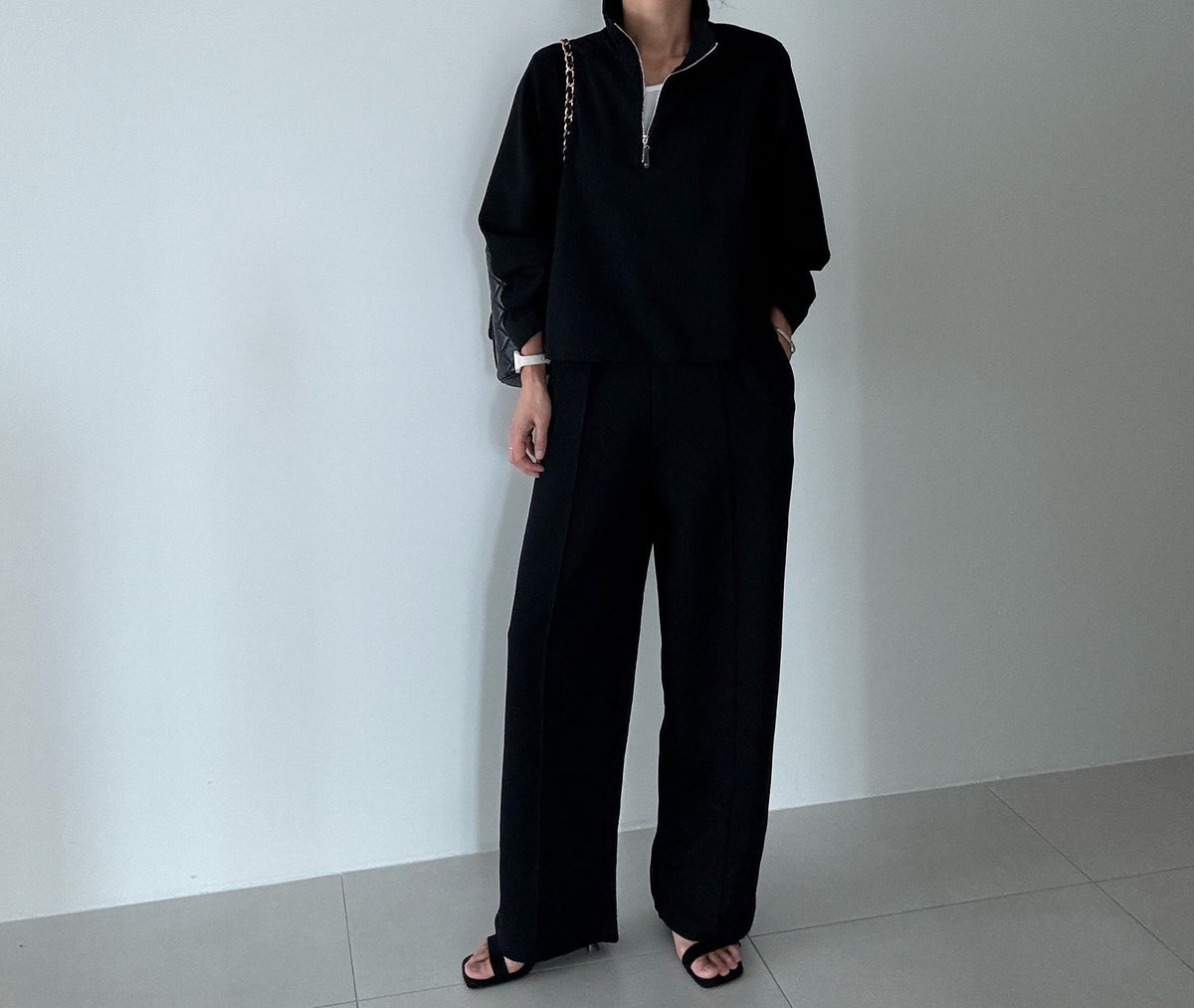 MOMS WEAR Yureca Set Half-zip Training Wide Loose fit