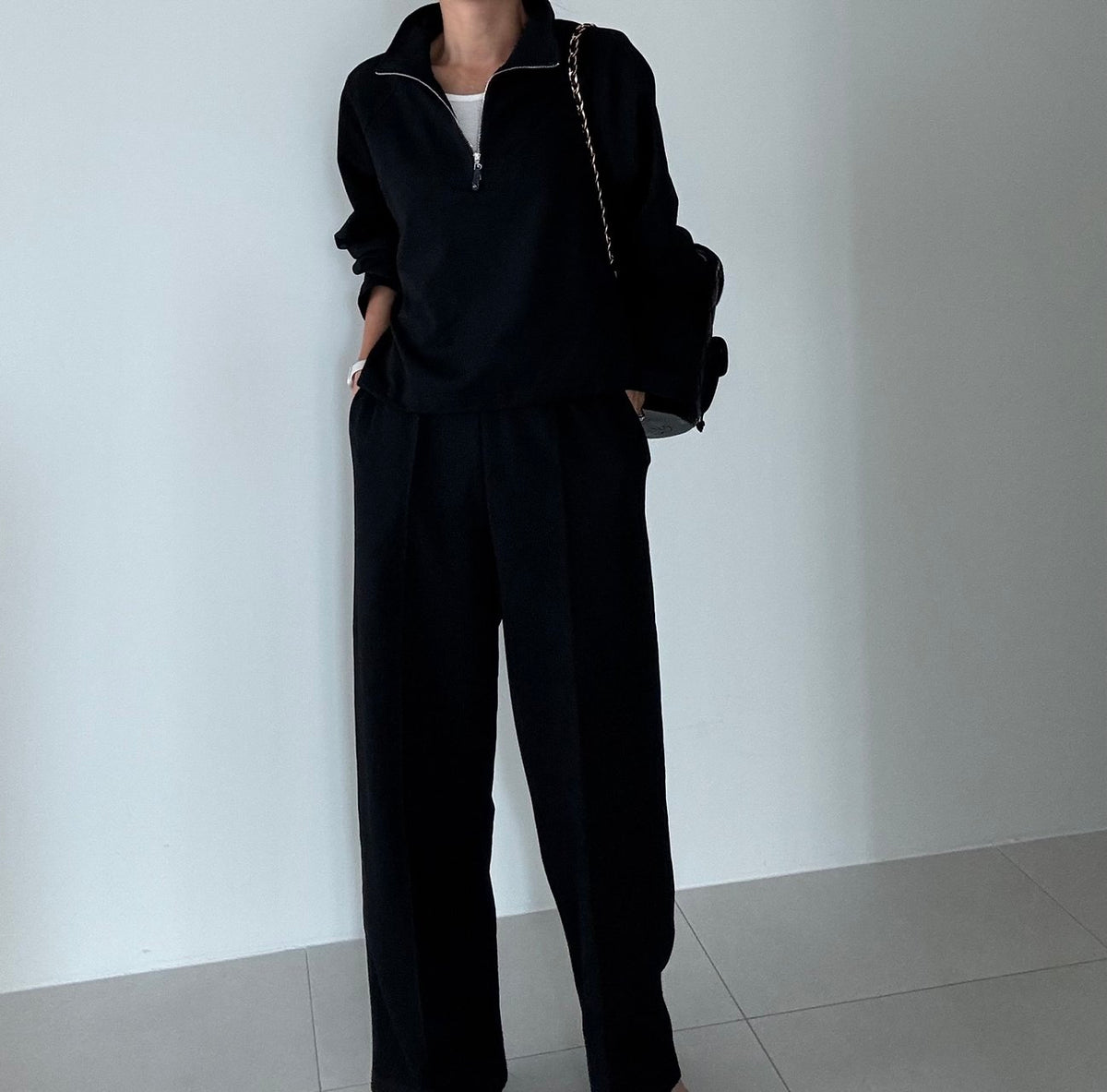 MOMS WEAR Yureca Set Half-zip Training Wide Loose fit