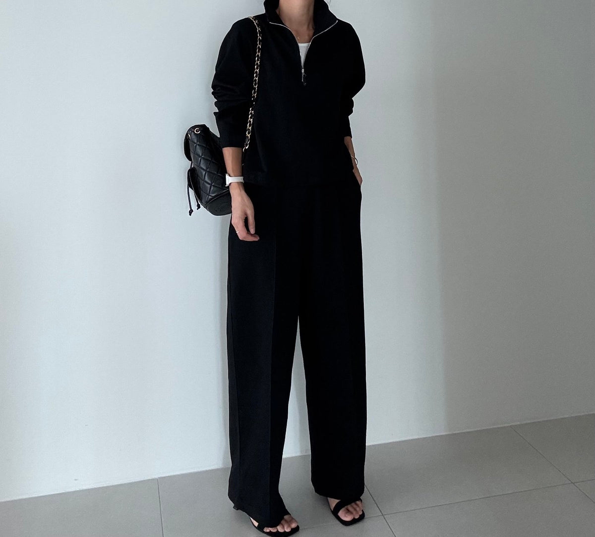 MOMS WEAR Yureca Set Half-zip Training Wide Loose fit