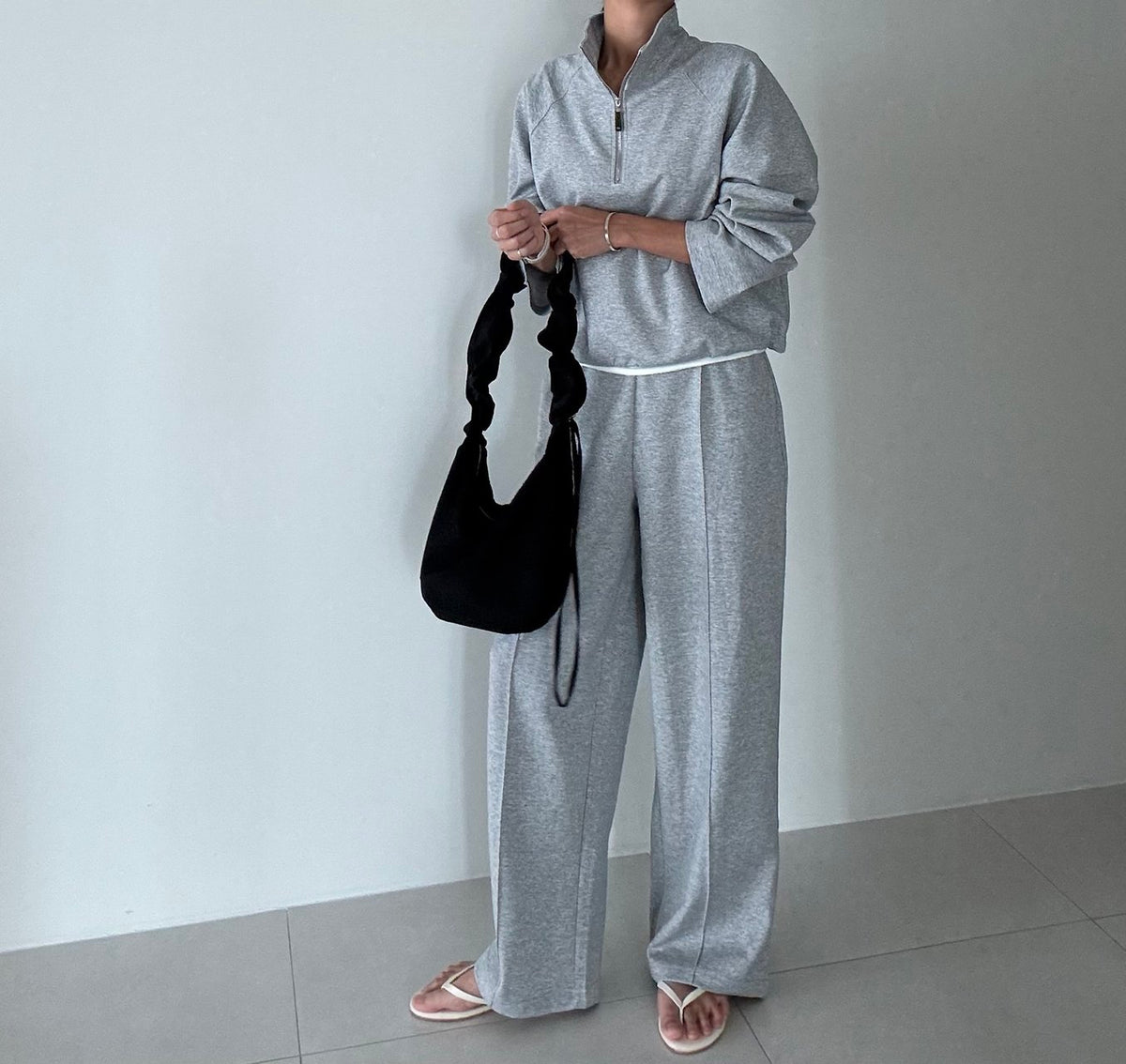 MOMS WEAR Yureca Set Half-zip Training Wide Loose fit