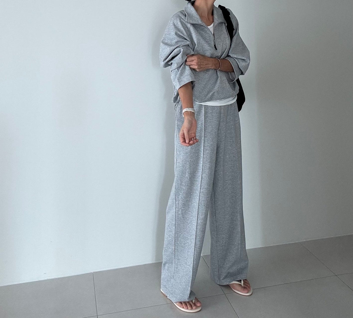MOMS WEAR Yureca Set Half-zip Training Wide Loose fit