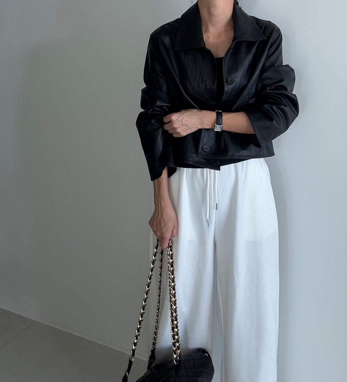 MOMS WEAR Moto leather jacket