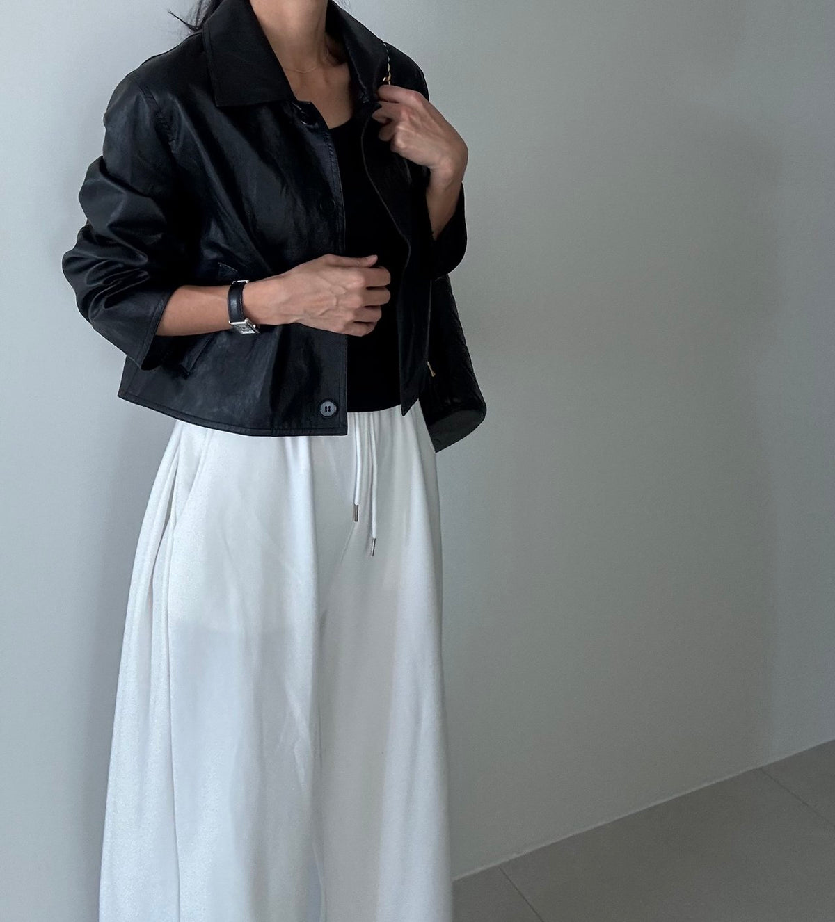 MOMS WEAR Moto leather jacket