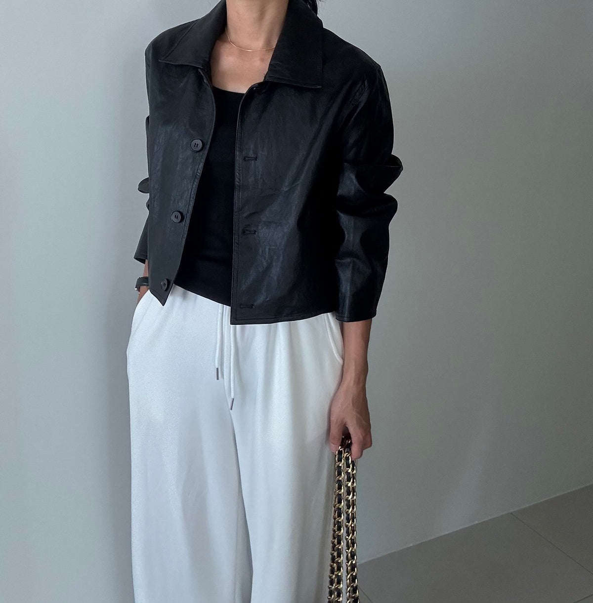 MOMS WEAR Moto leather jacket