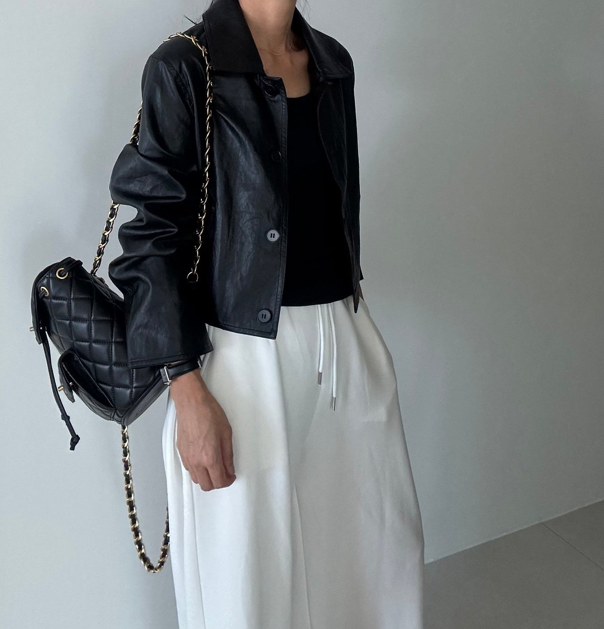MOMS WEAR Moto leather jacket