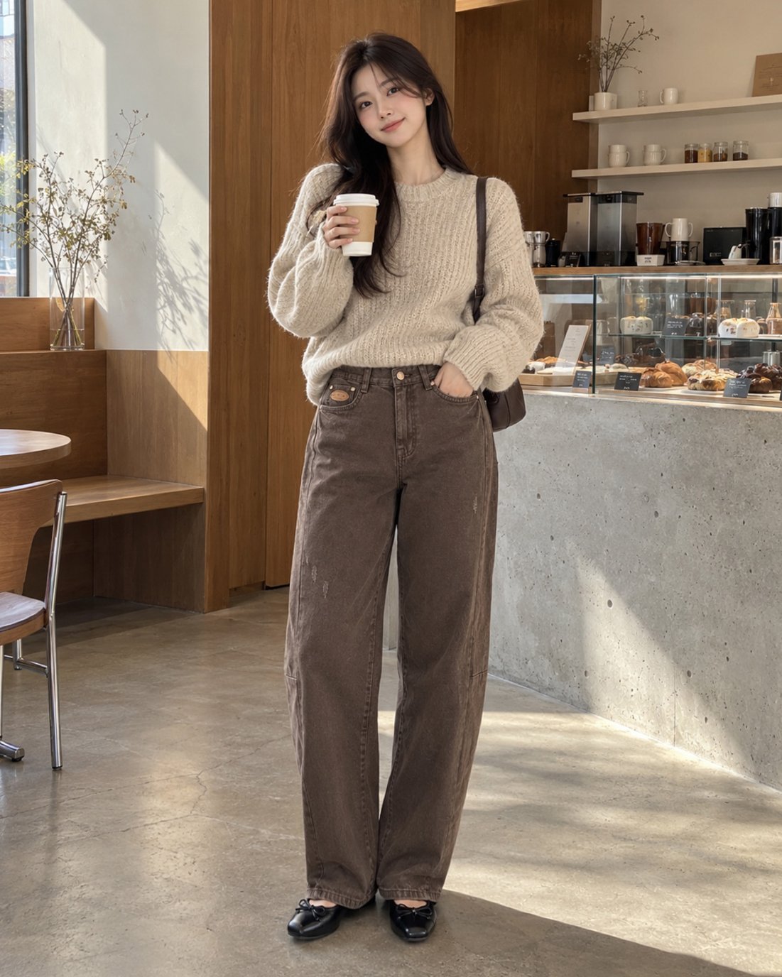 MOMS WEAR HOWLUK Curved wide pants