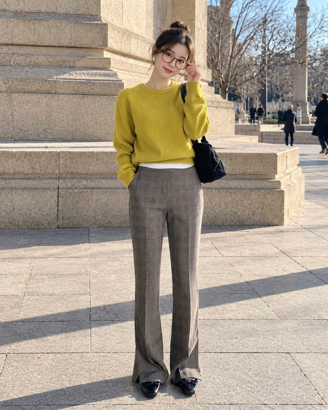 MOMS WEAR HOWLUK Checkered bootcut pants