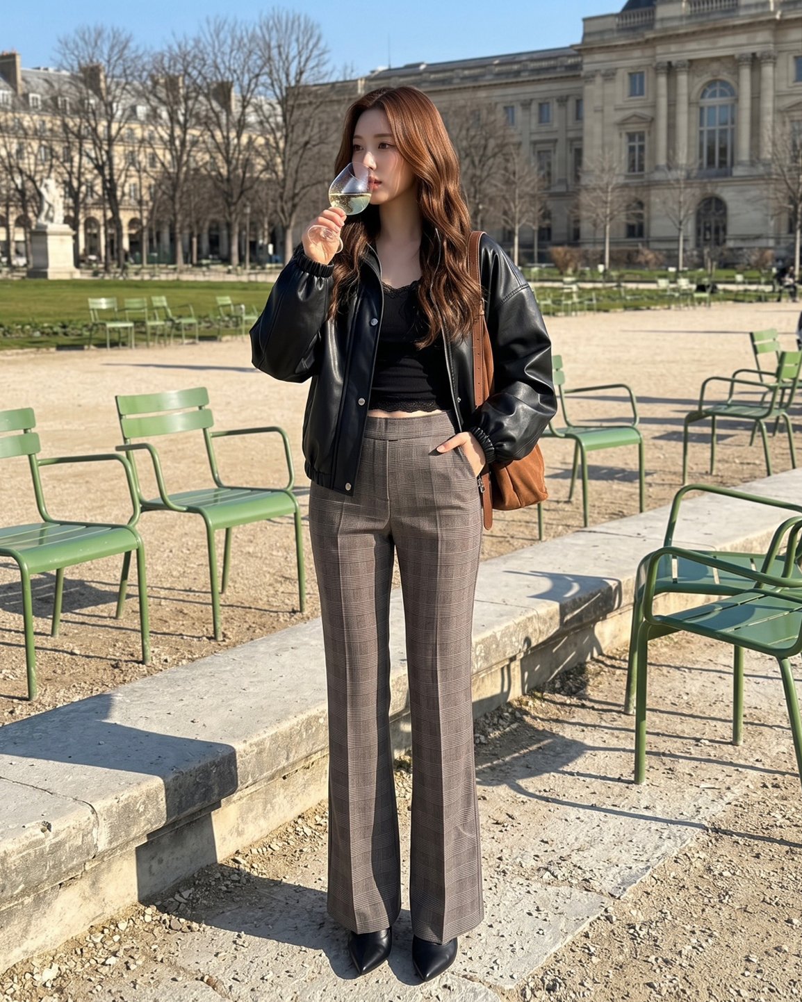 MOMS WEAR HOWLUK Checkered bootcut pants