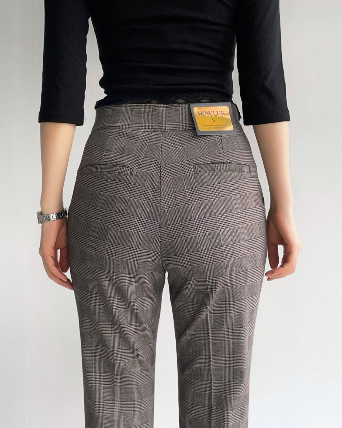 MOMS WEAR HOWLUK Checkered bootcut pants