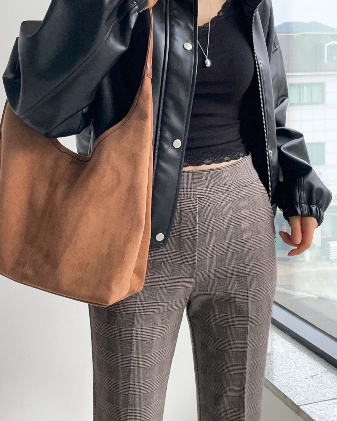 MOMS WEAR HOWLUK Checkered bootcut pants