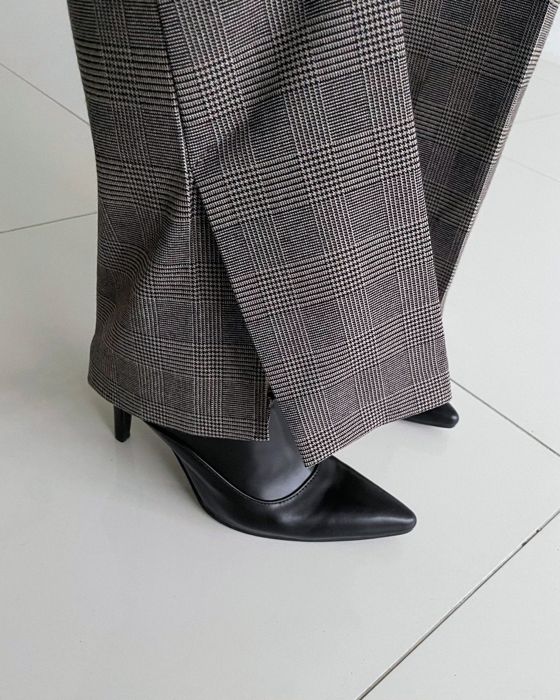 MOMS WEAR HOWLUK Checkered bootcut pants
