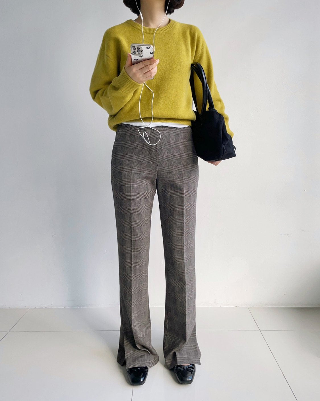 MOMS WEAR HOWLUK Checkered bootcut pants