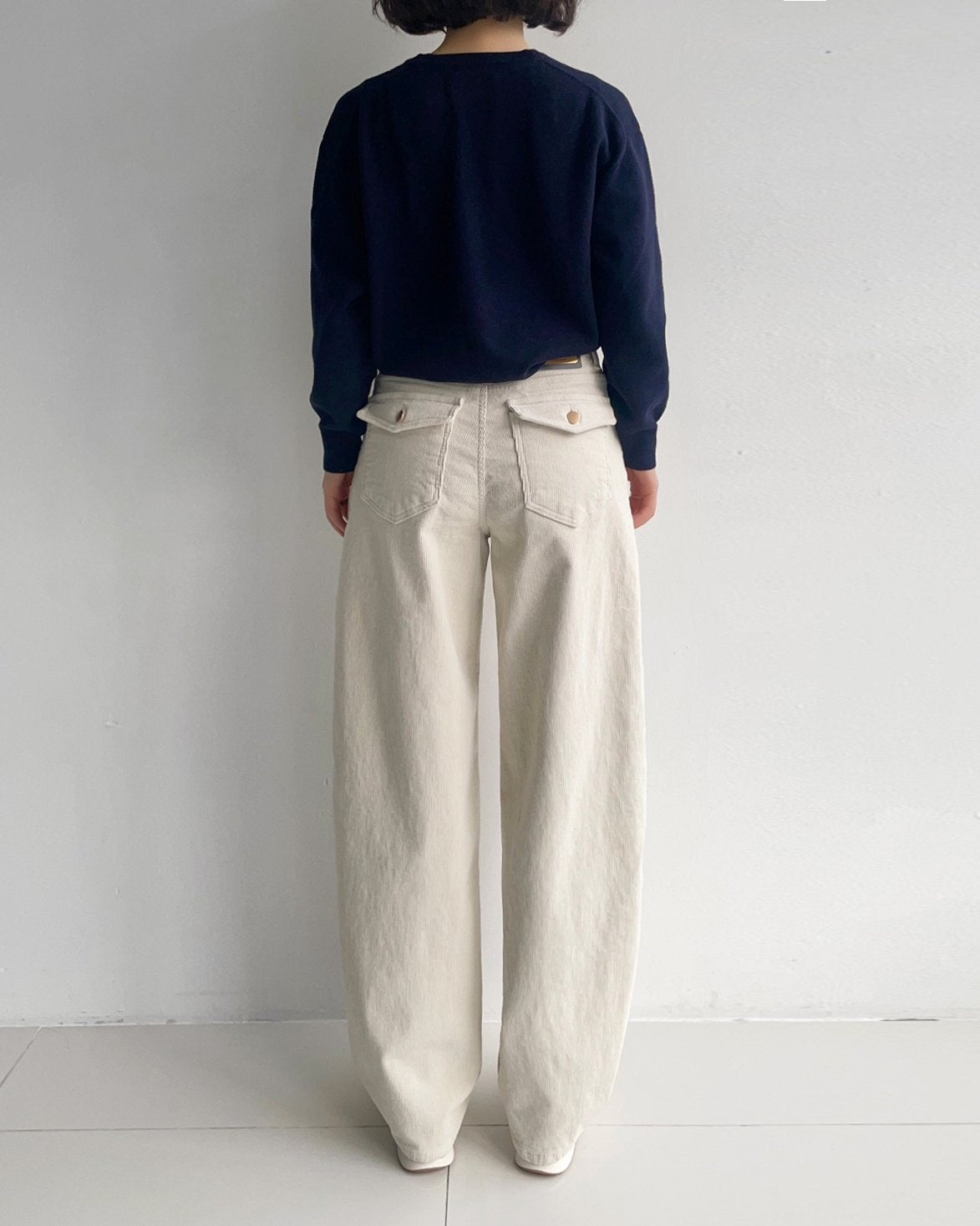 MOMS WEAR HOWLUK Corduroy curved pants (Fleece inside)