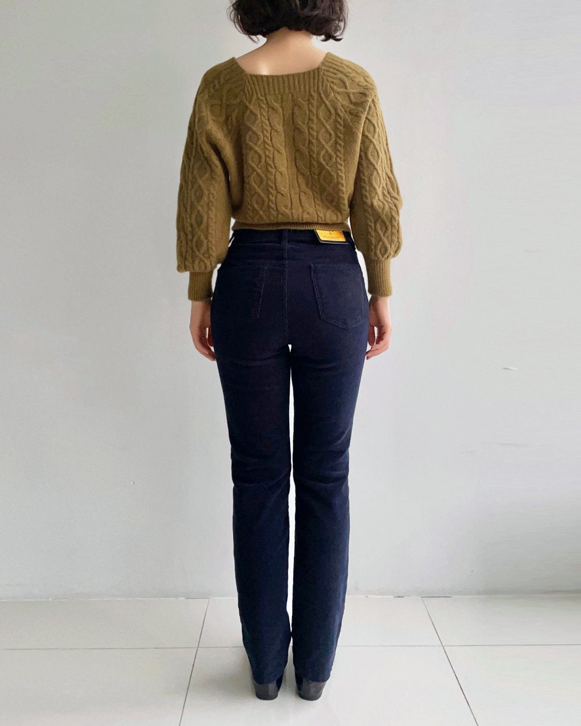 MOMS WEAR HOWLUK Corduroy span straight fit pants (Fleece inside)