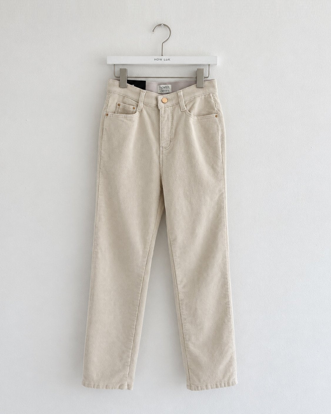 MOMS WEAR HOWLUK Corduroy span straight fit pants (Fleece inside)