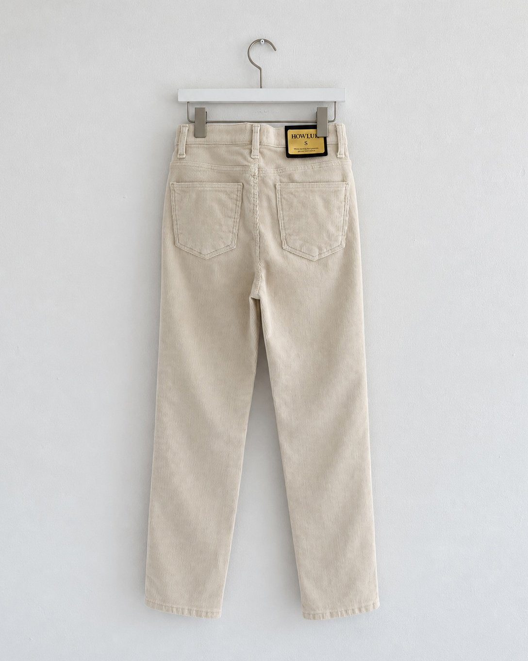 MOMS WEAR HOWLUK Corduroy span straight fit pants (Fleece inside)