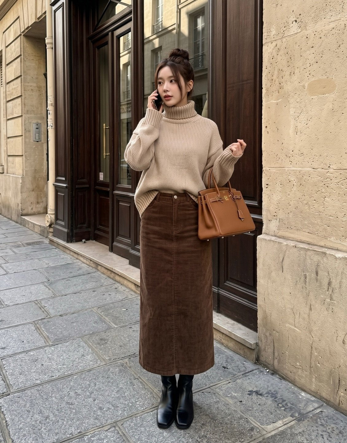 MOMS WEAR HOWLUK Corduroy span skirt