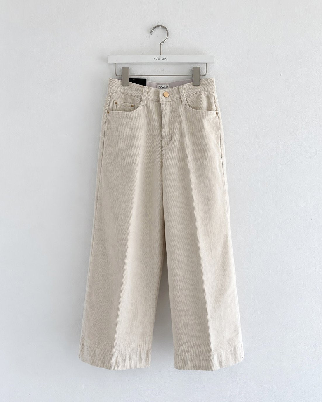 MOMS WEAR HOWLUK Wide crop corduroy pants (Fleece inside)