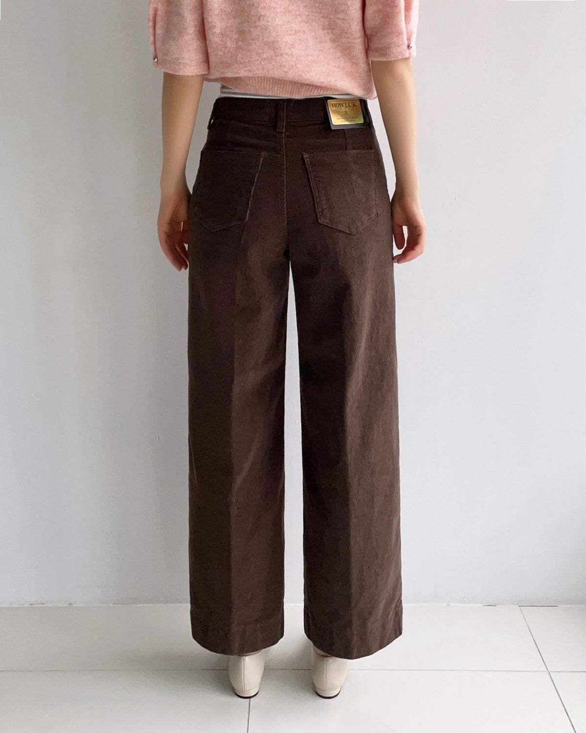 MOMS WEAR HOWLUK Wide crop corduroy pants (Fleece inside)