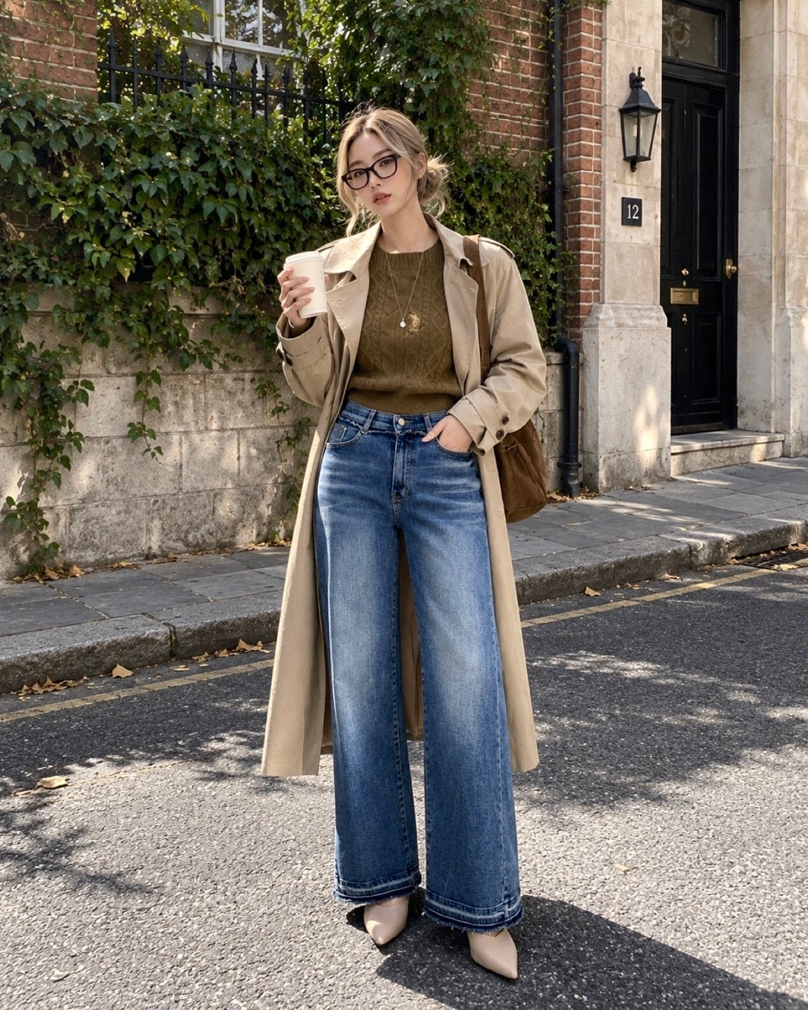 MOMS WEAR HOWLUK Washed denim pants