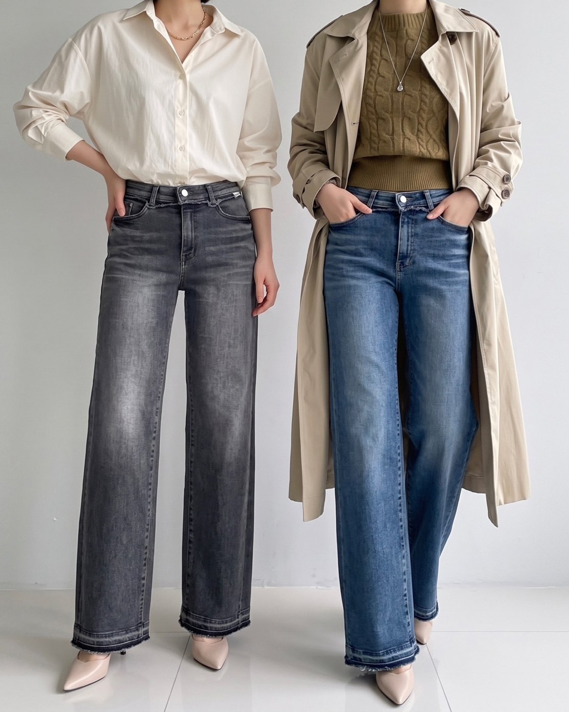 MOMS WEAR HOWLUK Washed denim pants
