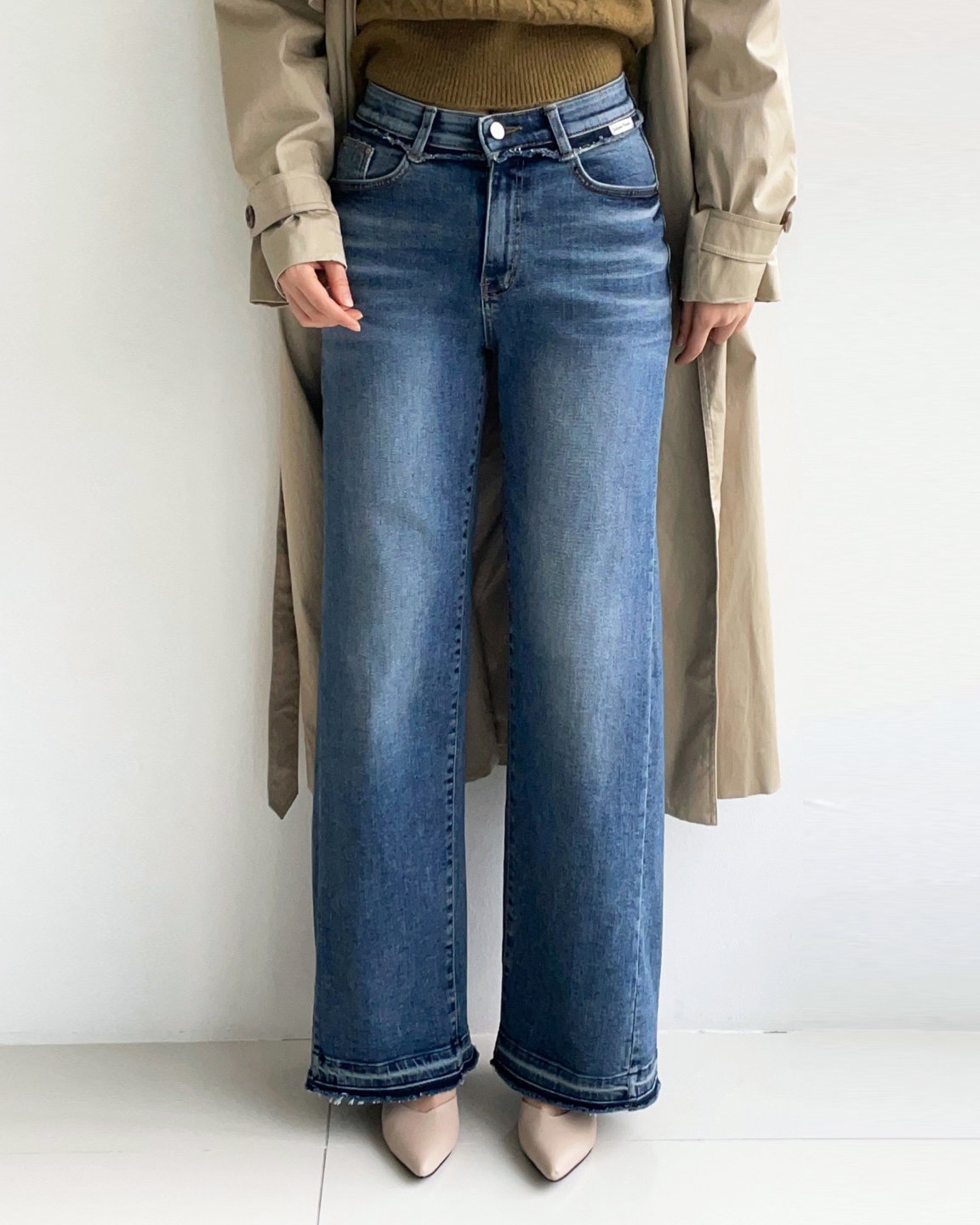 MOMS WEAR HOWLUK Washed denim pants