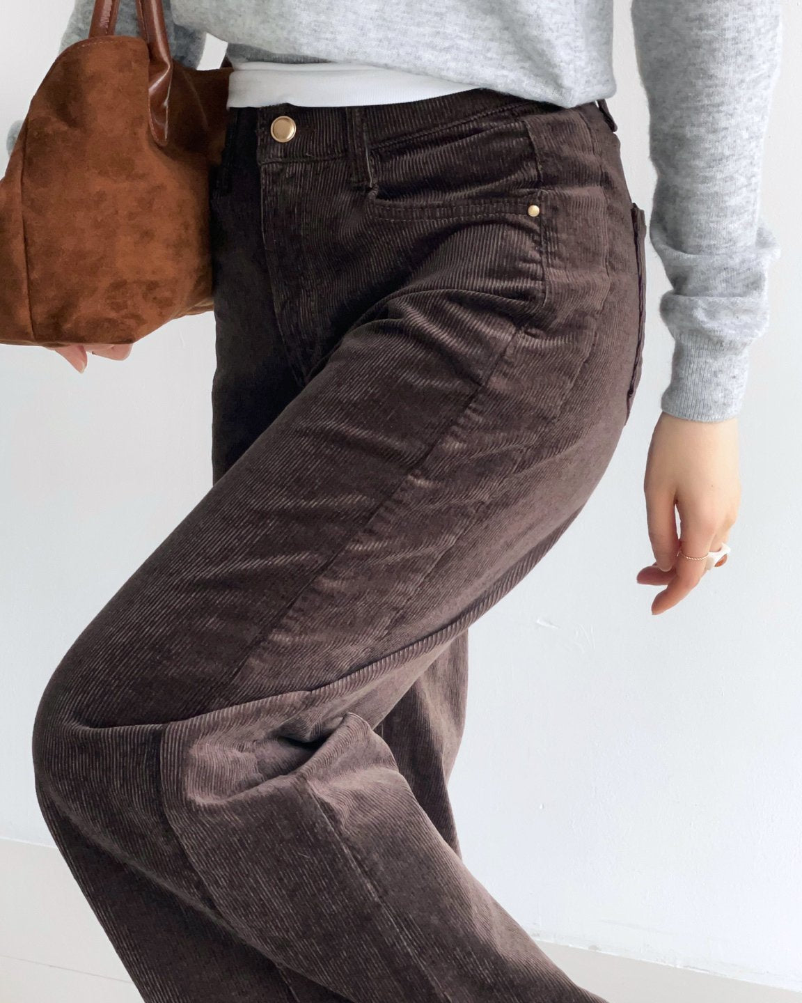 MOMS WEAR HOWLUK Tencel corduroy wide pants