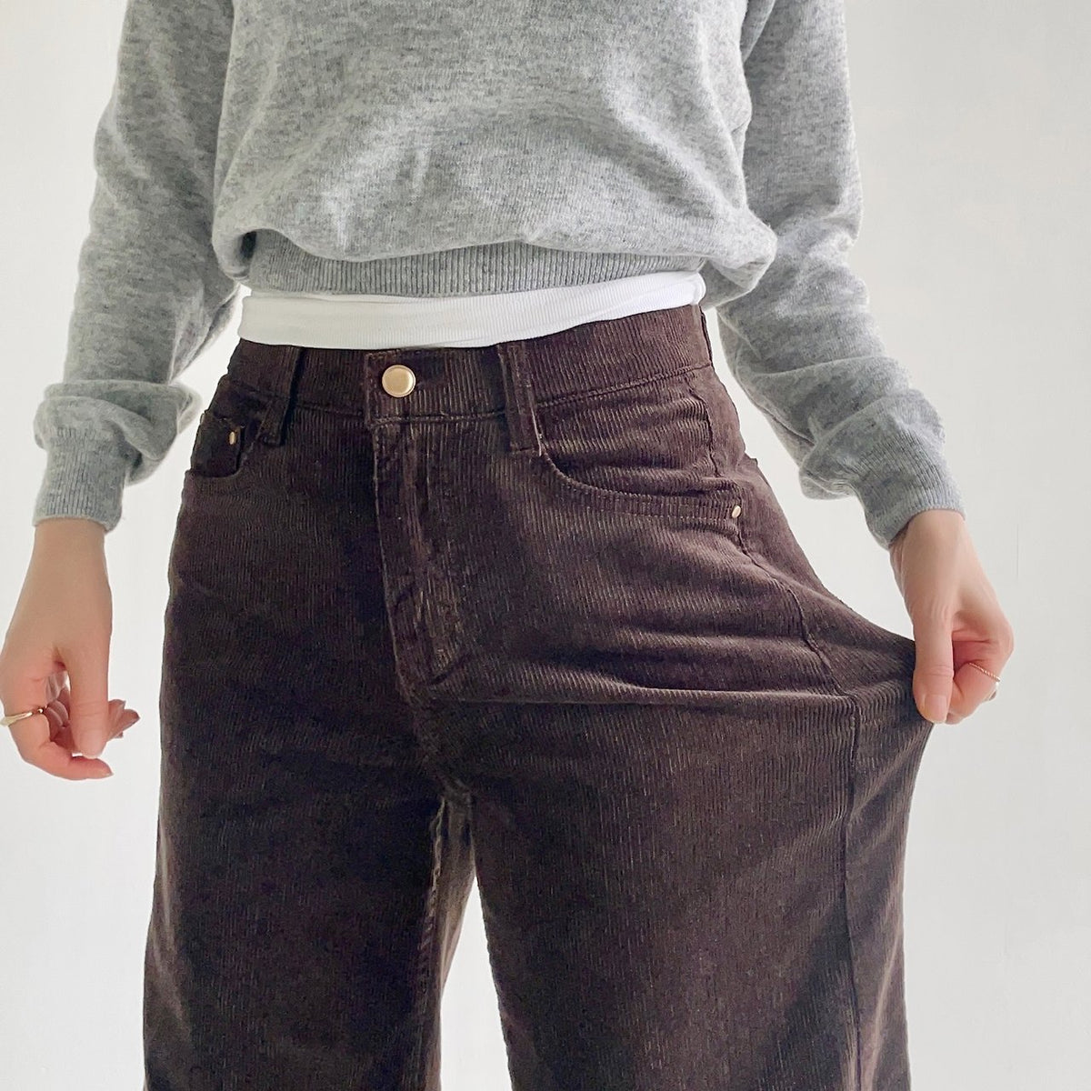MOMS WEAR HOWLUK Tencel corduroy wide pants