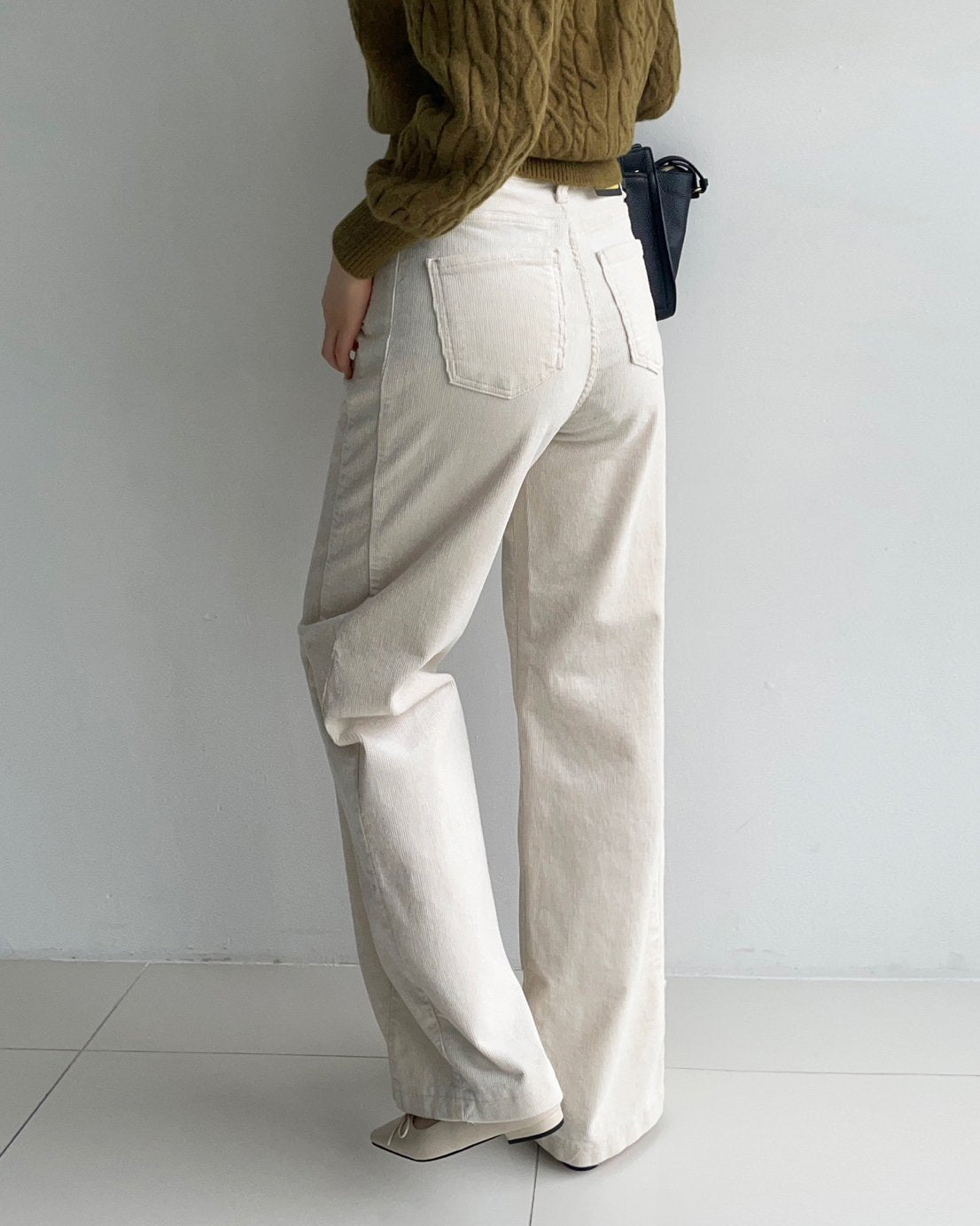 MOMS WEAR HOWLUK Tencel corduroy wide pants