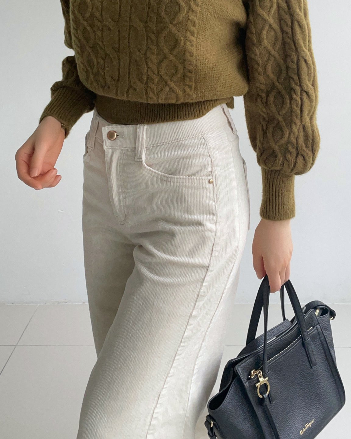 MOMS WEAR HOWLUK Tencel corduroy wide pants