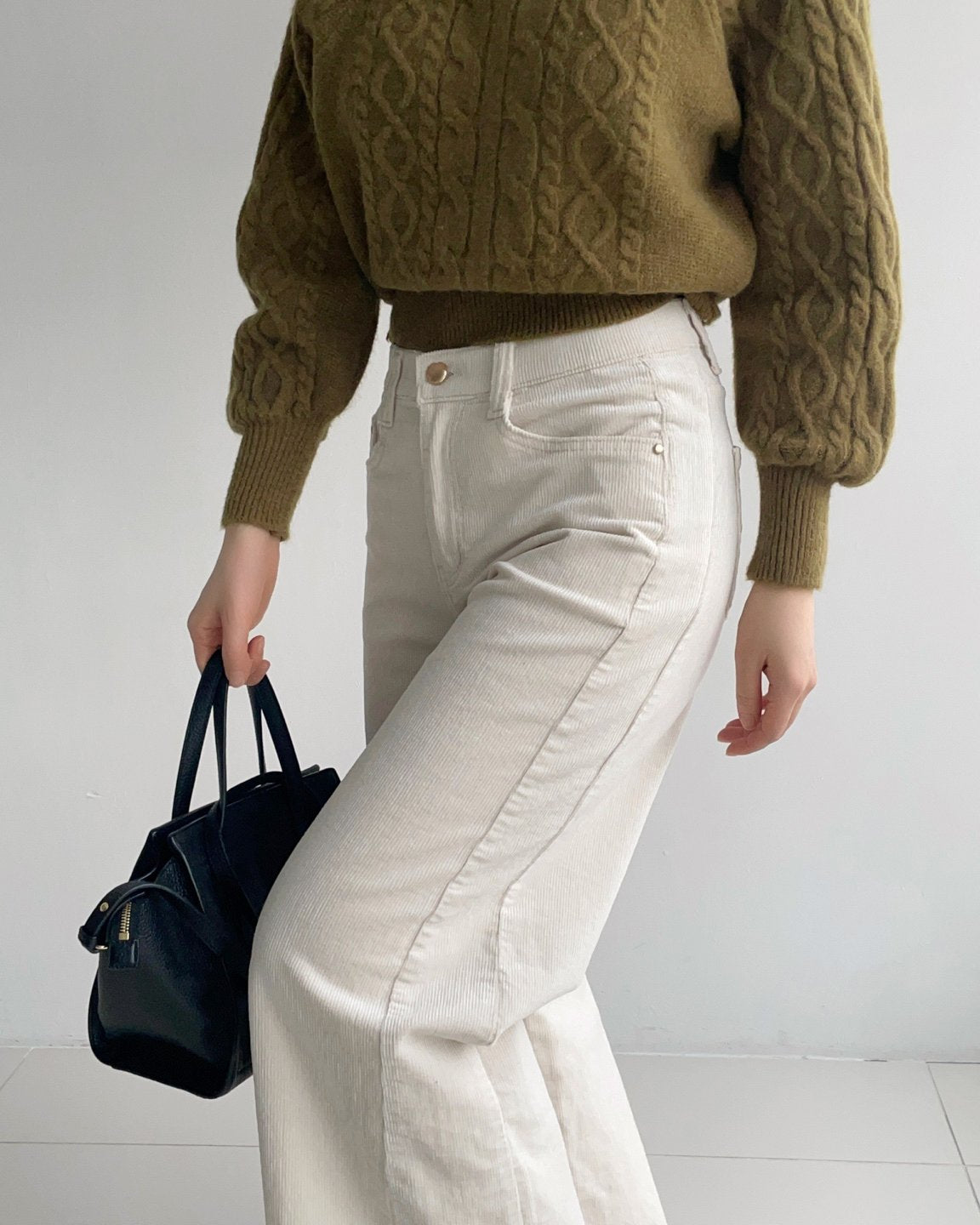 MOMS WEAR HOWLUK Tencel corduroy wide pants