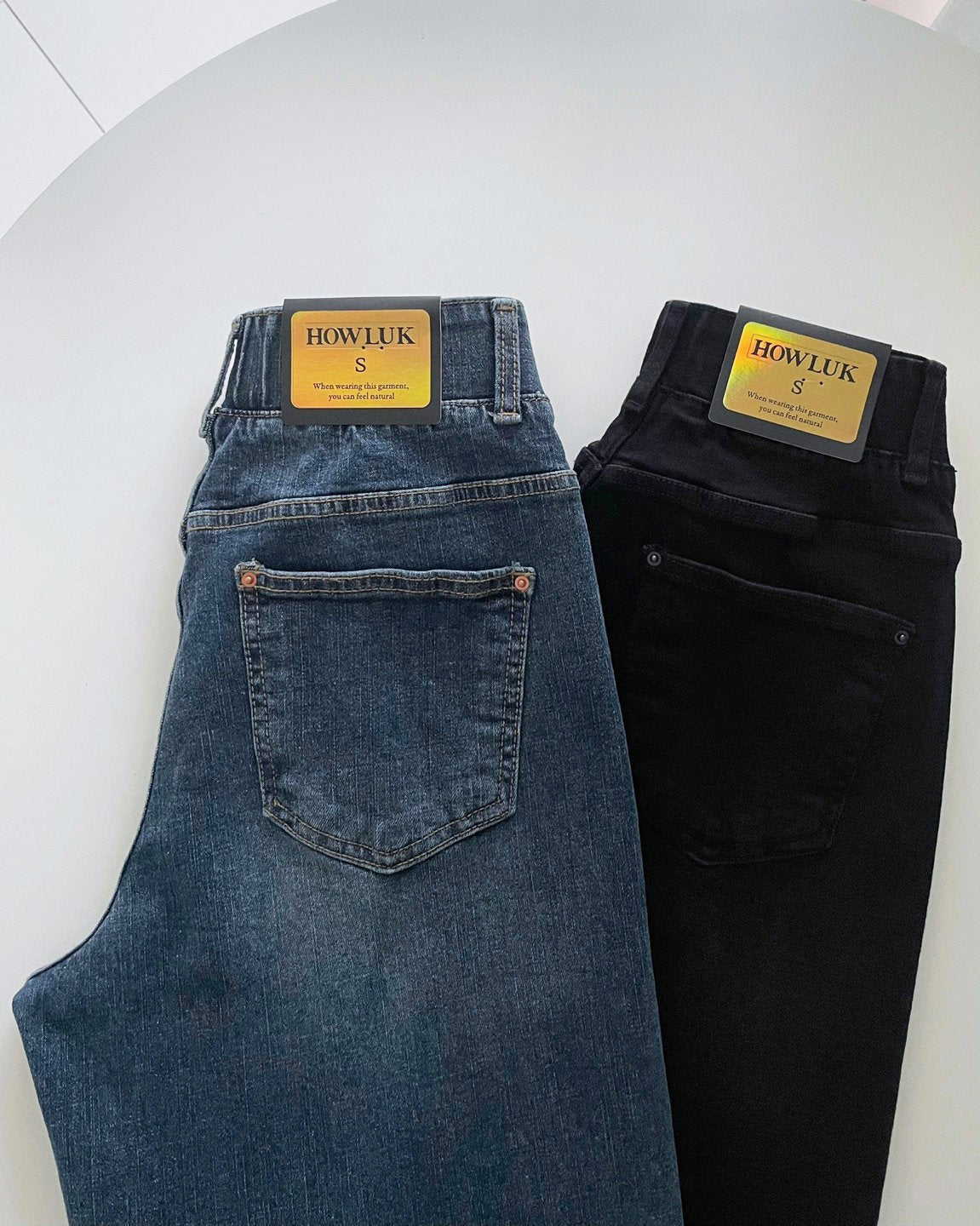 MOMS WEAR HOWLUK All around banding denim pants
