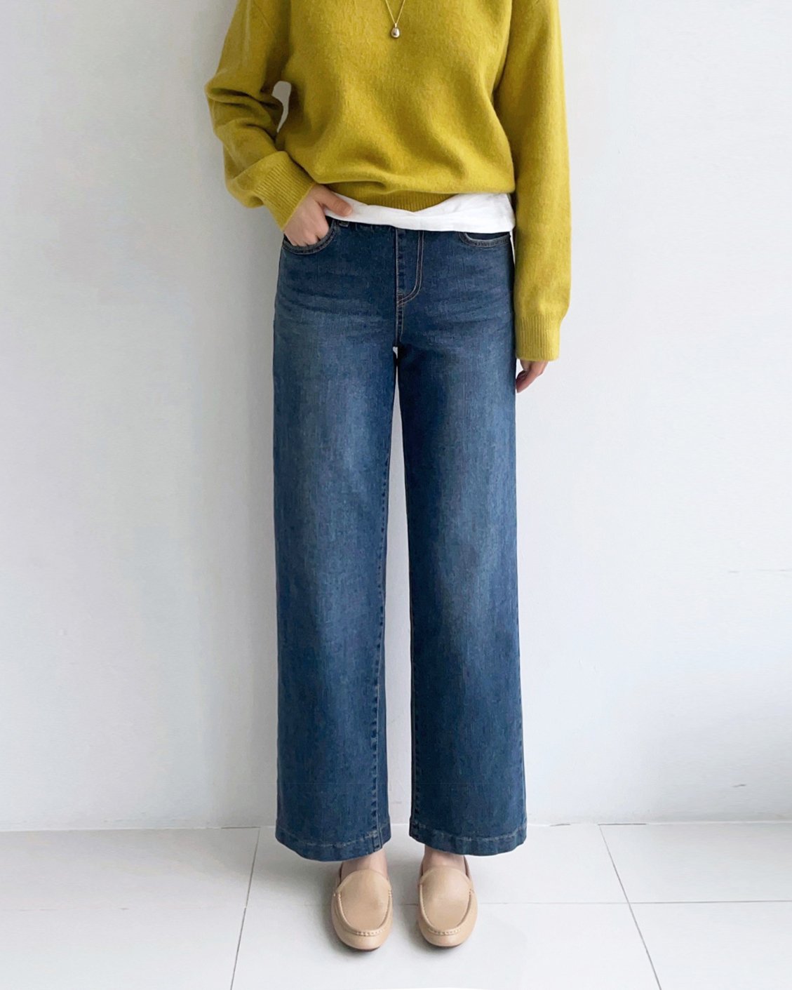 MOMS WEAR HOWLUK All around banding denim pants