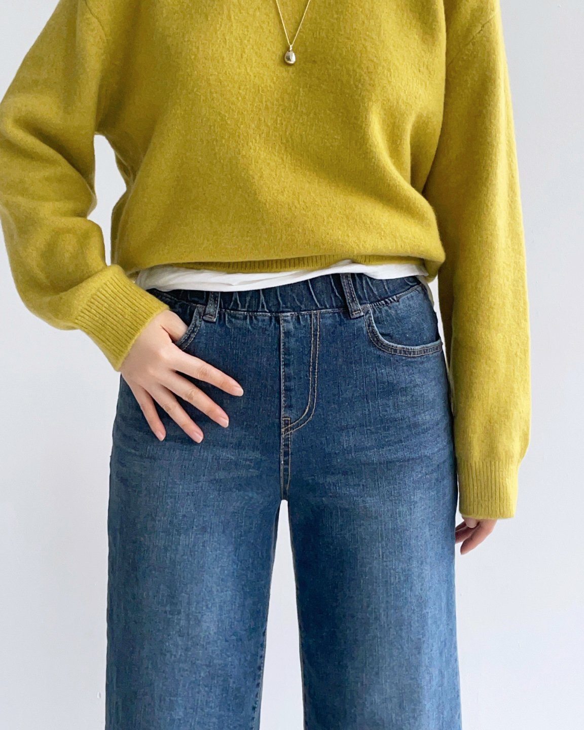 MOMS WEAR HOWLUK All around banding denim pants