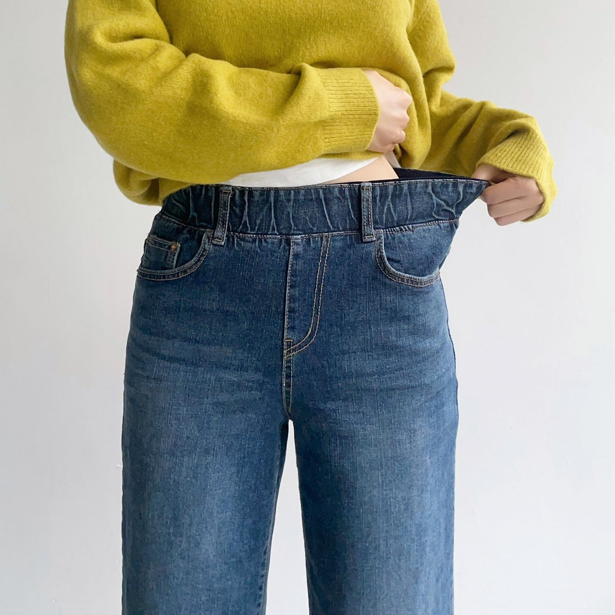 MOMS WEAR HOWLUK All around banding denim pants