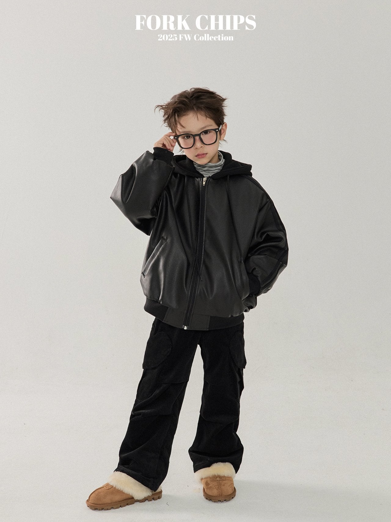 FORK CHIPS Hug mustang Jacket (Fur inside)