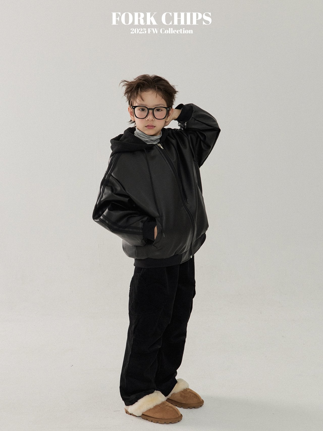 FORK CHIPS Hug mustang Jacket (Fur inside)